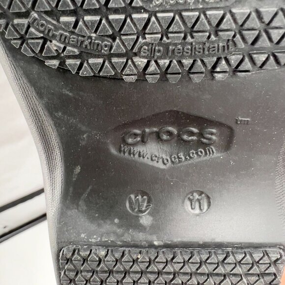Crocs Women's 11 Black Work Clogs Slip-Resistant Dual Crocs Comfort - Picture 10 of 10